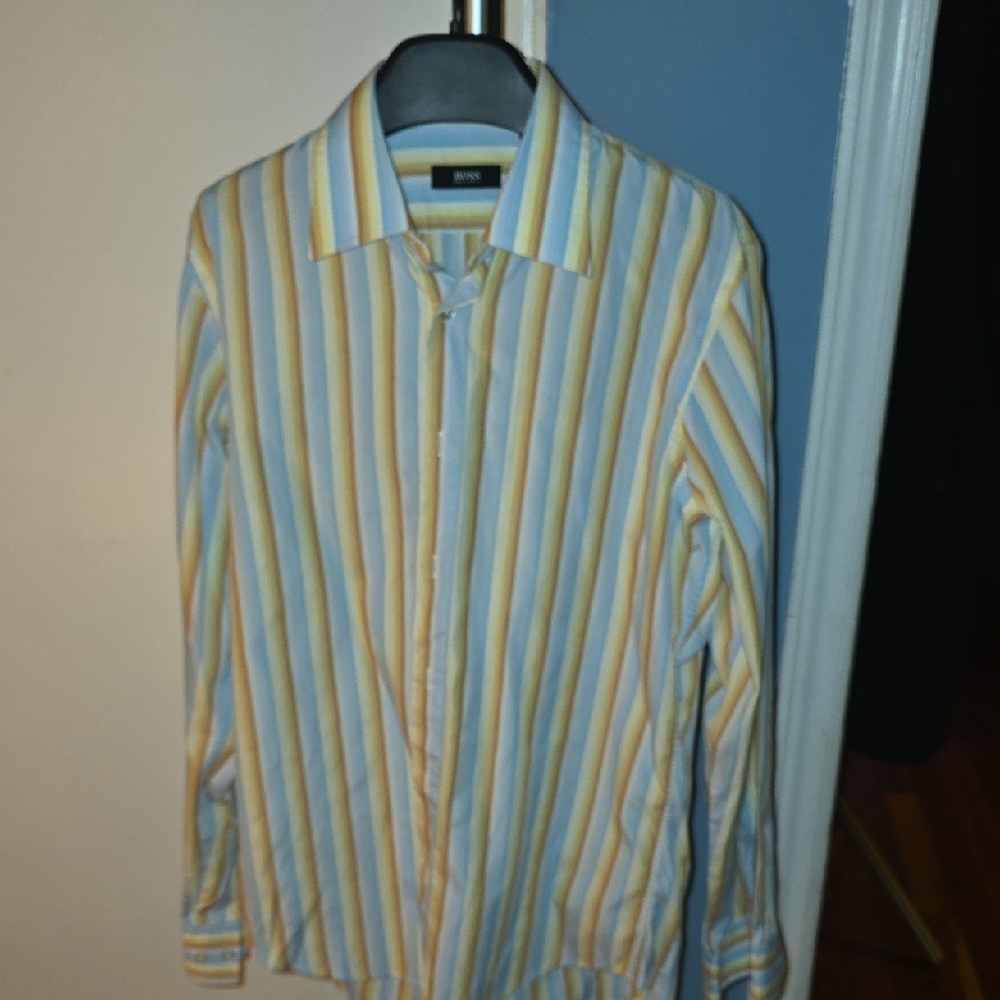 Hugo Boss Men's Multicolor Striped Shirt
